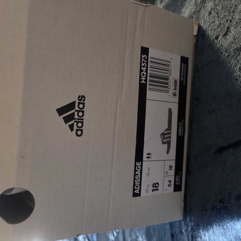 Men's Adidas Dual-Tone Grey Slide Sandals - Picture 5 of 5